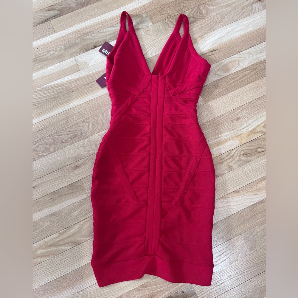 Red Miusol Bandage Dress NWT